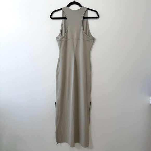 Lululemon Get Going Racerback Side Slit Midi Dress Taupe Grey Nulu Size M / 8 - Picture 4 of 13